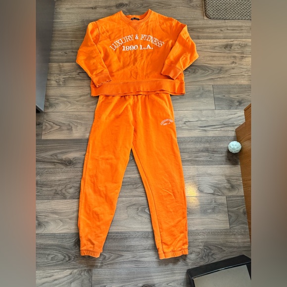 Zara Other - Orange Zara Matching Sweatsuit